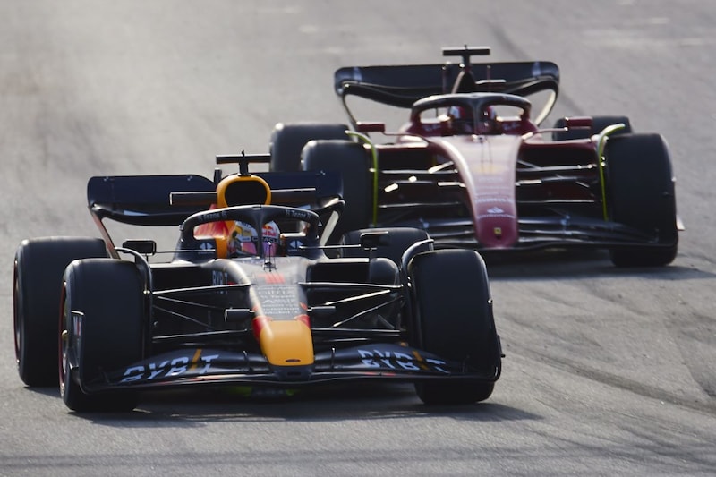 Formule 1 Verstappen Leclerc (Foto: ANP)