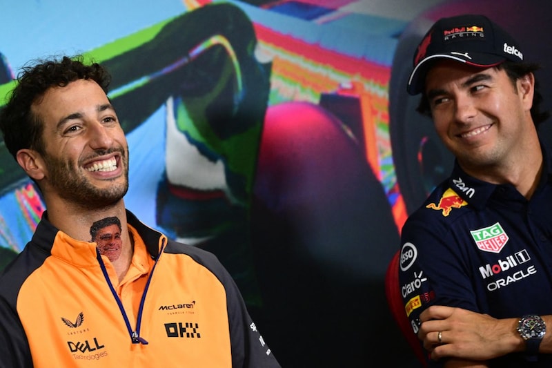 Daniel Ricciardo en Sergio Perez F1 (ANP)
