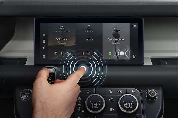 Jaguar Land Rover touchscreen predictive touch