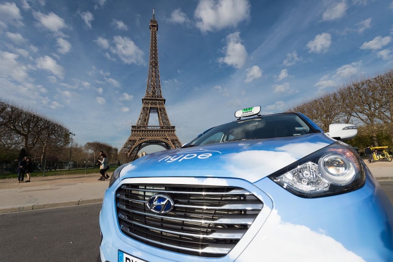 Vloot Hyundai's ix35 Fuel Cell naar Parijs