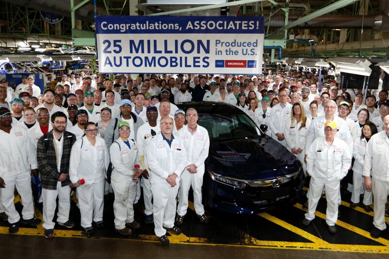 Honda bouwt 25 miljoenste auto in de VS