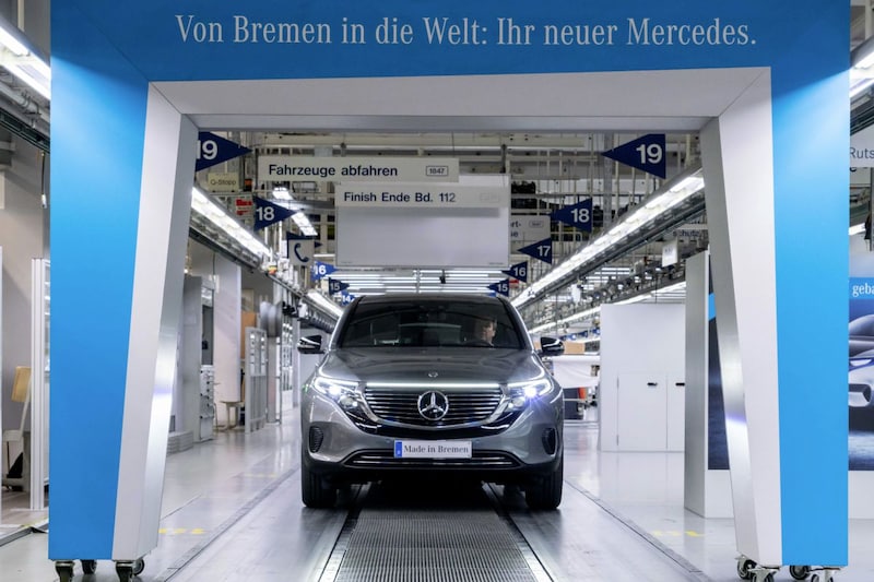 Productie fabriek Mercedes-Benz EQC EV 
