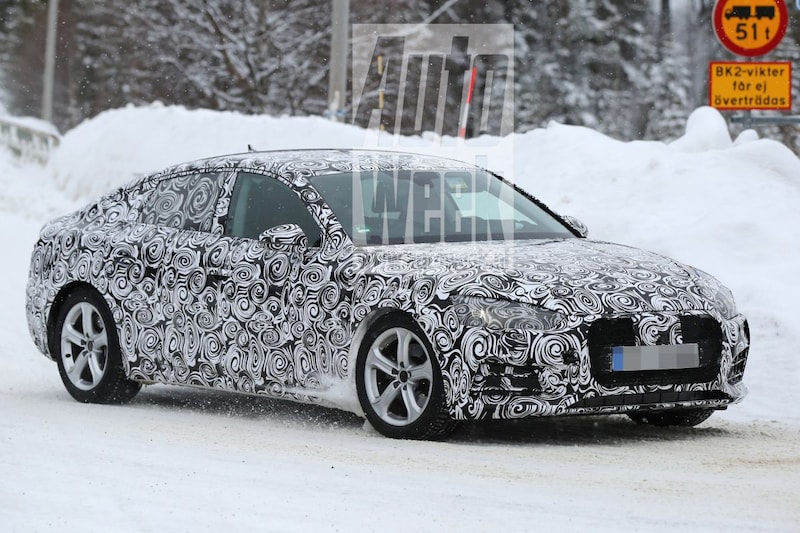 Nieuwe Audi A5 Sportback in de sneeuw
