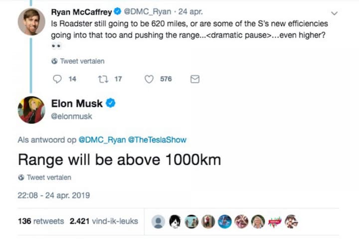 Twitter Tesla Elon Musk Roadster