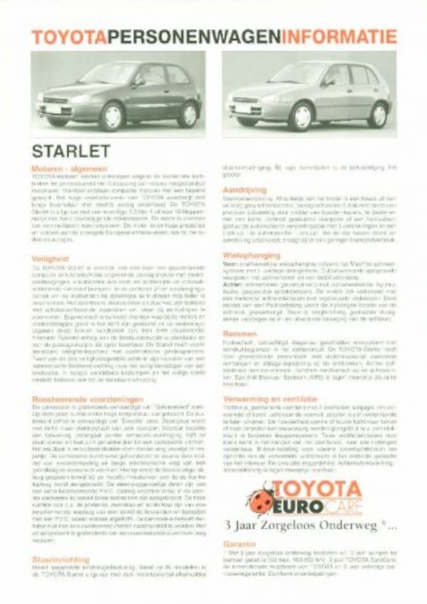 Toyota Starlet 1.3,gxi,16v