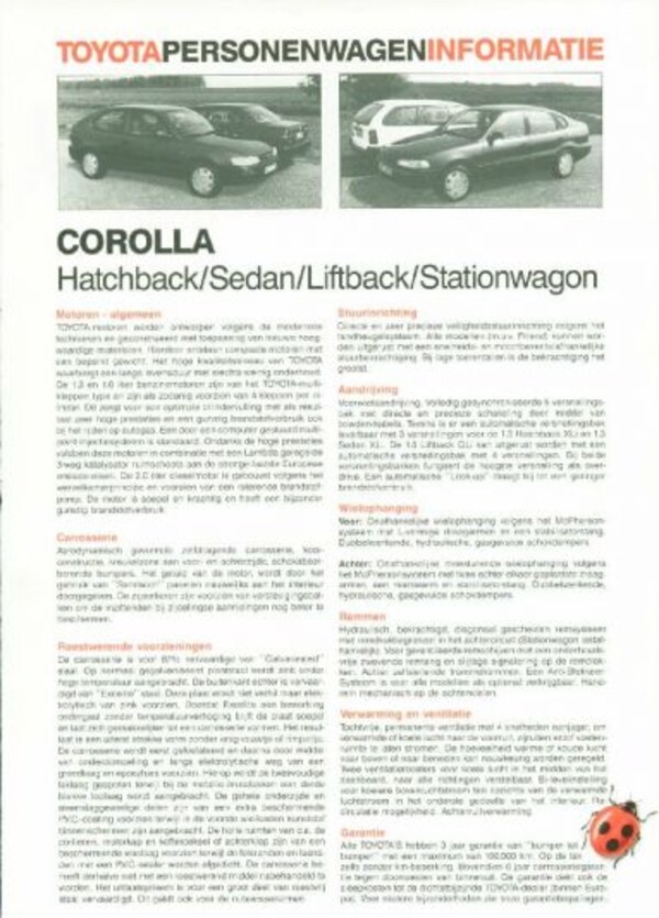 Toyota Corolla Hb,sdn,lb,gts,stationwagen,sedan,li