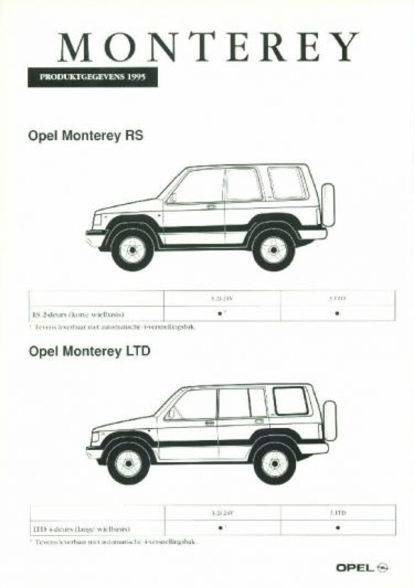 Opel Monterey Rs,ltd