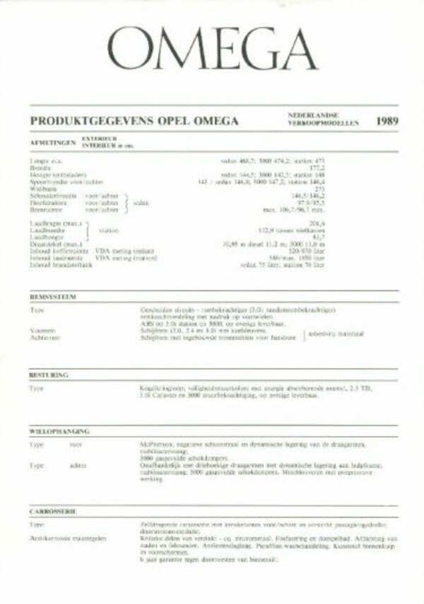 Opel Omega Ls,gl,gls,cd,3000