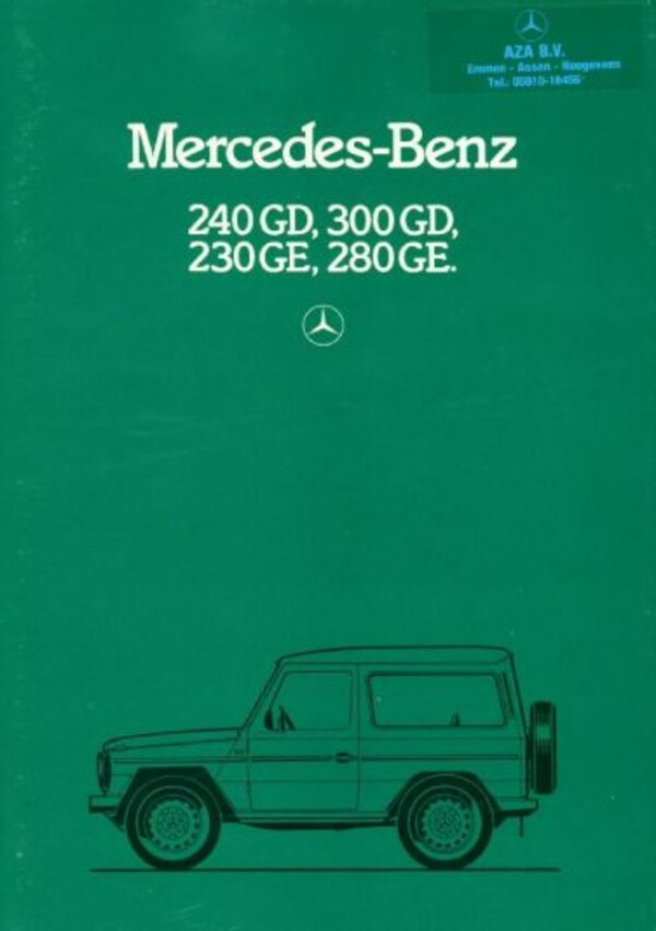 Mercedes-benz 240gd,300gd,230ge,280ge Terreinwagen