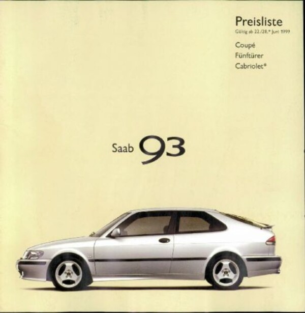 Saab 93 2.0i,2.0t,2.0 Turbo,2.2 Tid,coupe Se