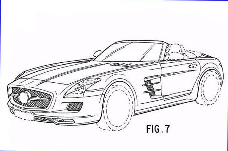 Mercedes-Benz SLS Roadster gelekt uit patentbureau