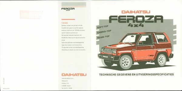 Daihatsu Feroza Softtop,cabriotop,hd-c,hd-e,resint