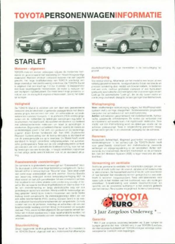 Toyota Starlet 1.3,16v,xli,gli