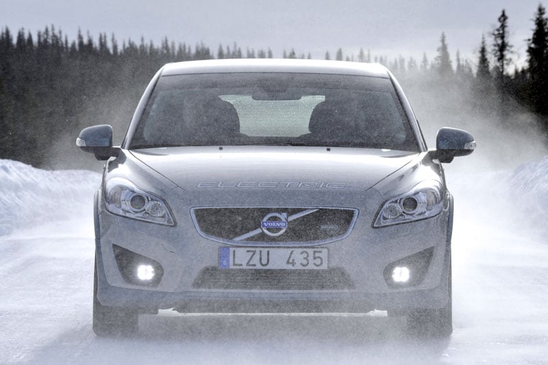 Elektrische Volvo C30 doet koudetests