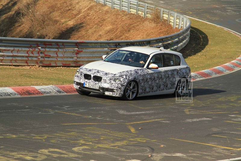 BMW 1-serie gespot op de Ring