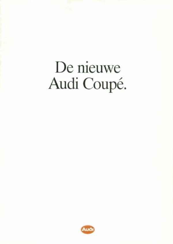 Brochure Audi Coupé 1988