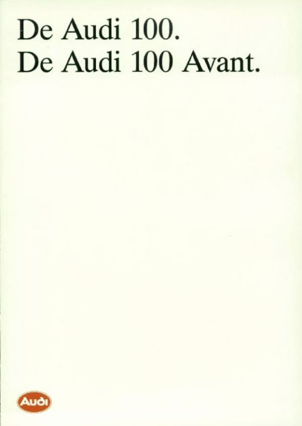 Brochure Audi 100 1987