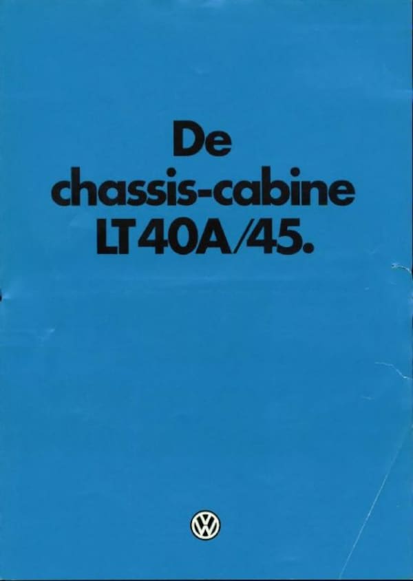 Brochure Volkswagen LT Chassis/bestelwagen 1980