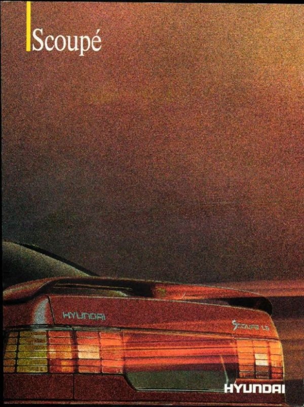 Brochure Hyundai Scoupé 1990
