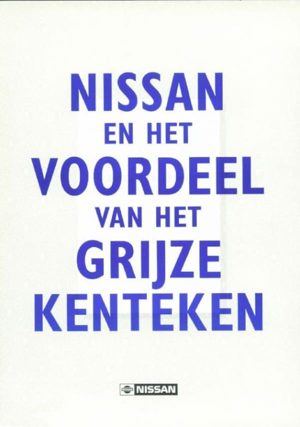 Brochure Nissan Bedrijfswagens 1992