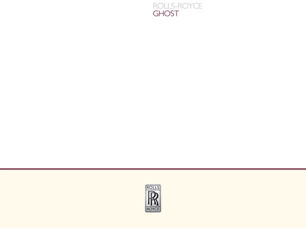 Brochure Rolls-Royce Ghost (2009)