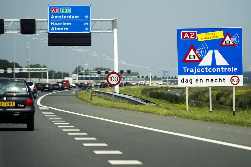 Trajectcontrole A2 Utrecht-Amsterdam (foto ANP)