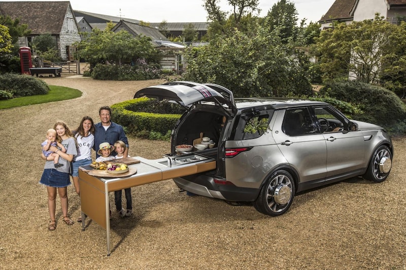 Mobiele keuken in Land Rover Discovery