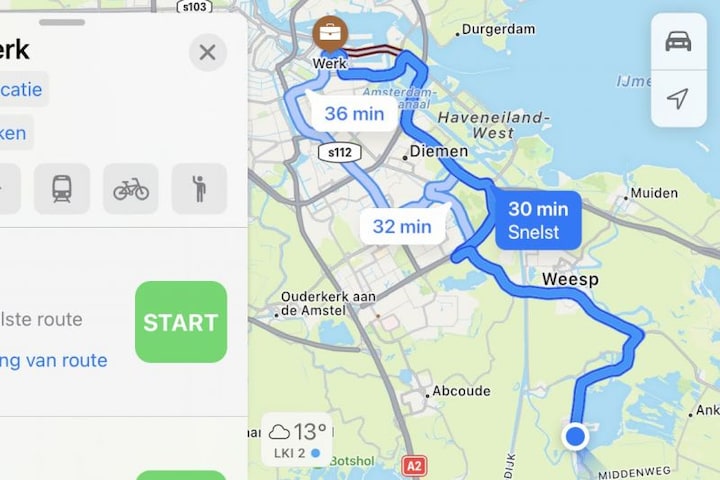 Navigatie apps Apple Maps