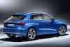 Audi A3 Sportback 2020 blauw achterkant
