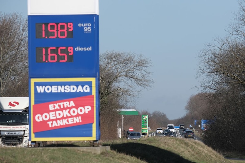 Tankstation benzinepomp zuil benzineprijs